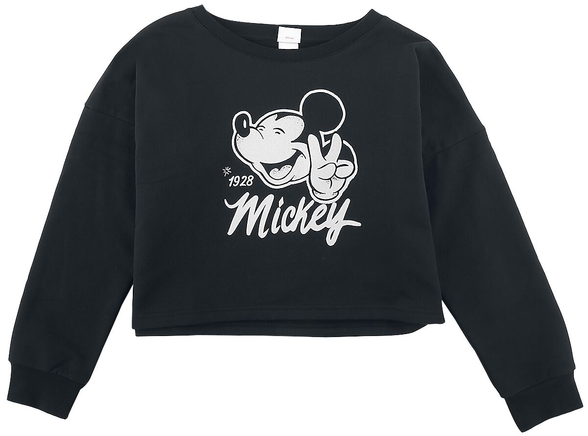 Mickey Mouse - Disney Sweatshirt - Kids - Mickey Mouse - 164 bis 176 - für Mädchen - Größe 176 - schwarz  - Lizenzierter Fanartikel