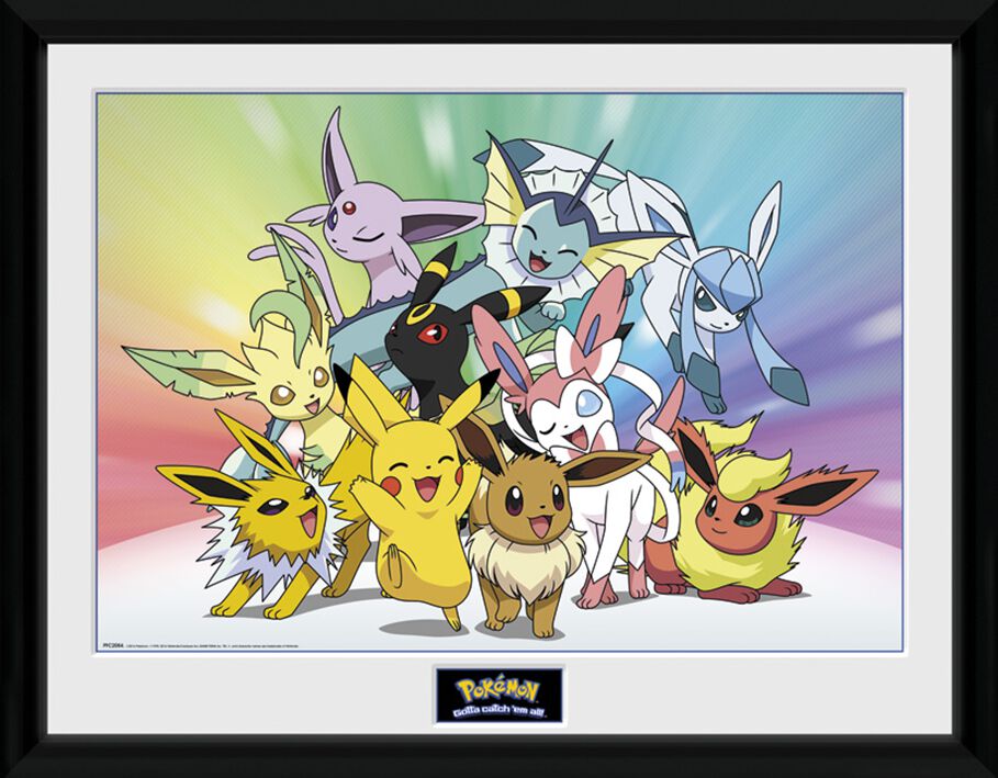 Pokémon Eevee Framed Image multicolor