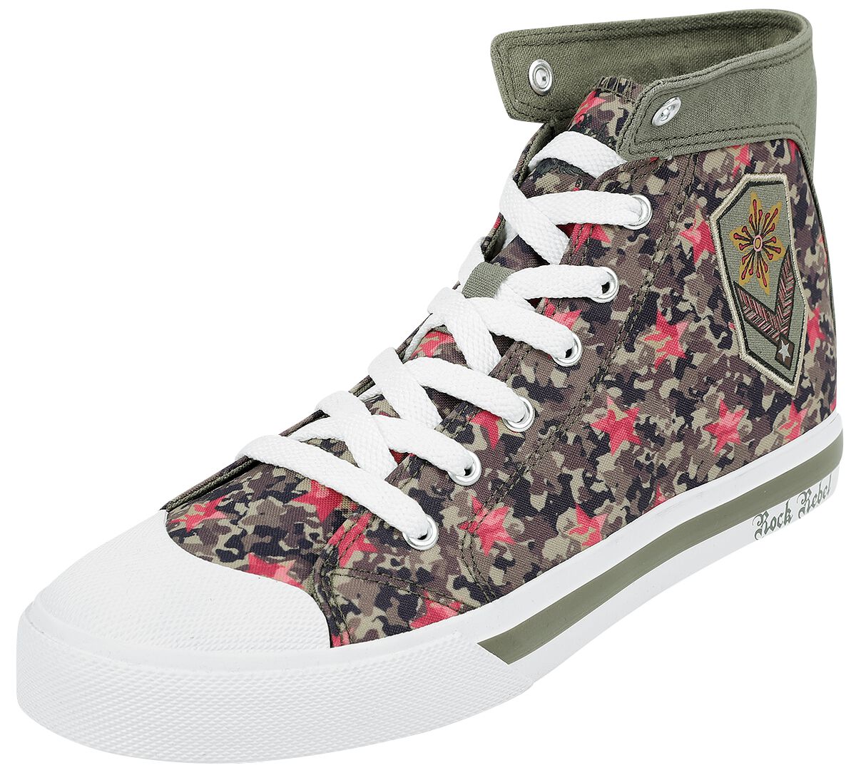 Image of Rock Rebel by EMP Sneaker mit Camouflage-Muster und Sternen Sneaker camouflage