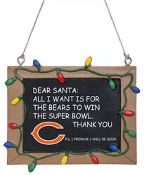 Chicago Bears- Tafelschild, NFL, Weihnachtskugeln