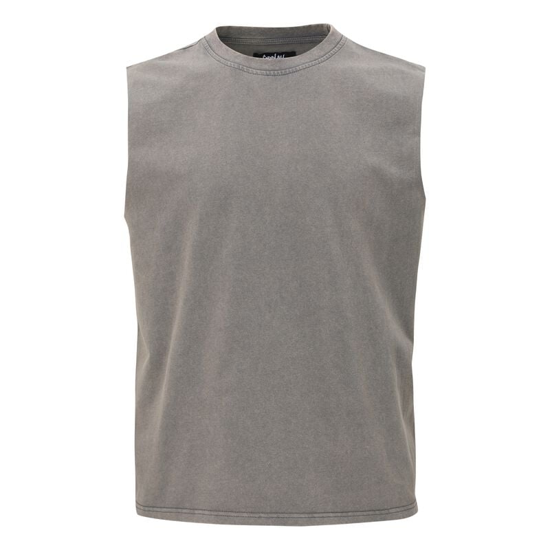 Forplay  Tanktop - Washed Open Edge Vest - for Men - grey