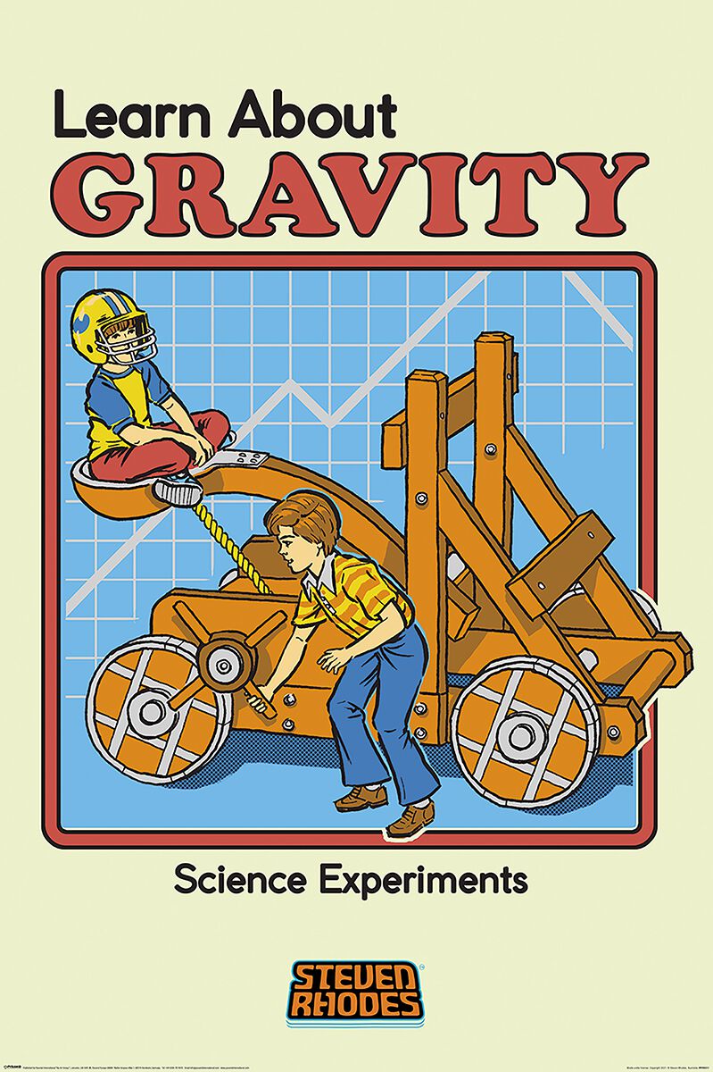 Image of Steven Rhodes Learn About Gravity Poster multicolor
