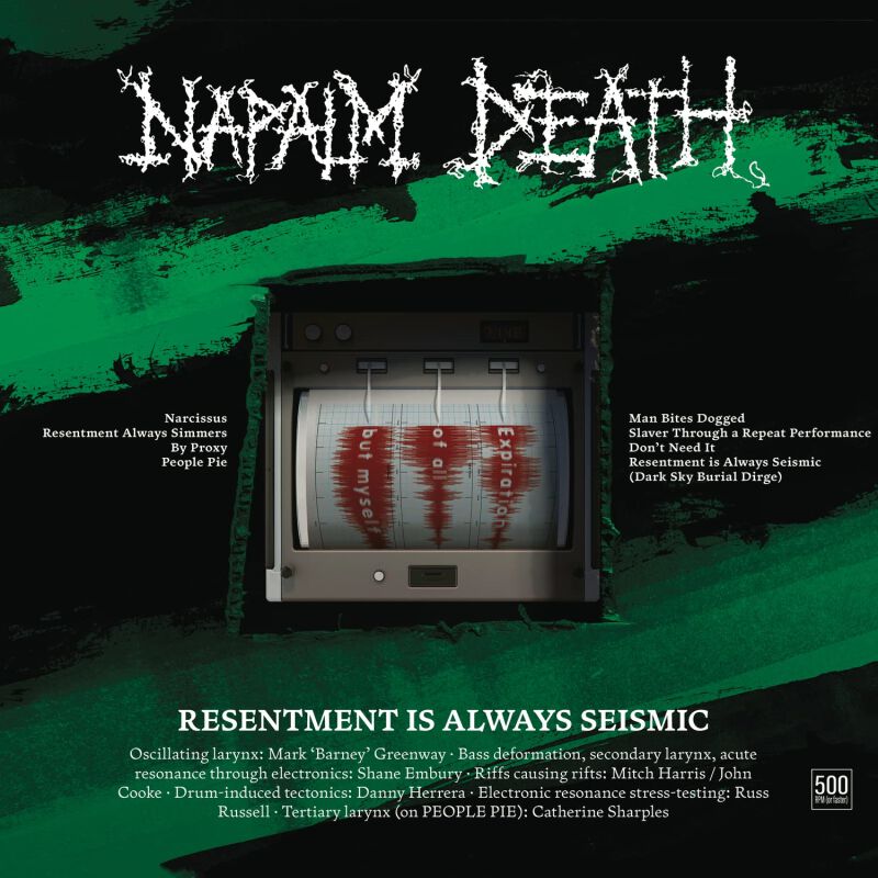 Napalm Death Resentment is always seismic - a final throw of throes CD multicolor