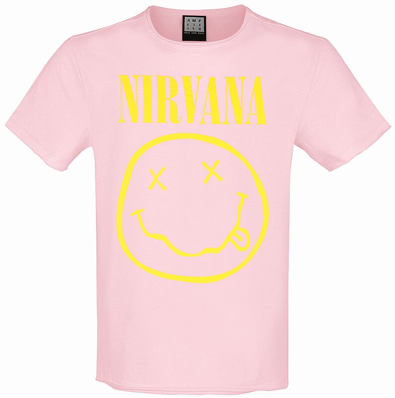 Nirvana T-Shirt - Face - S bis XL - für Männer - Größe S - pink  - Lizenziertes Merchandise!