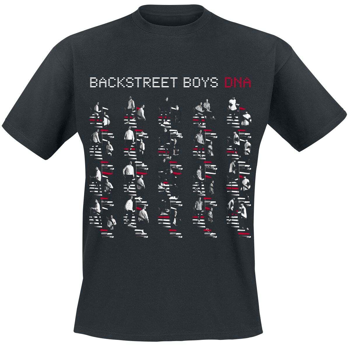 Backstreet Boys DNA Album Red Steps T-Shirt schwarz