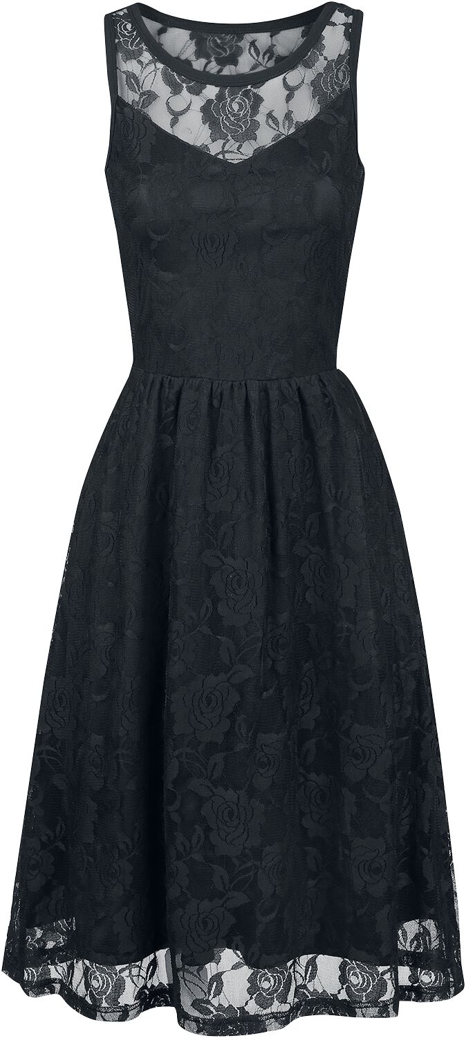 Gothicana by EMP Sleeveless Lace Dress Mittellanges Kleid schwarz in S