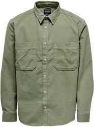 ONSALP RLX 2PKT WASHED CORD LS SHIRT NOOS, ONLY and SONS, Langarmhemd