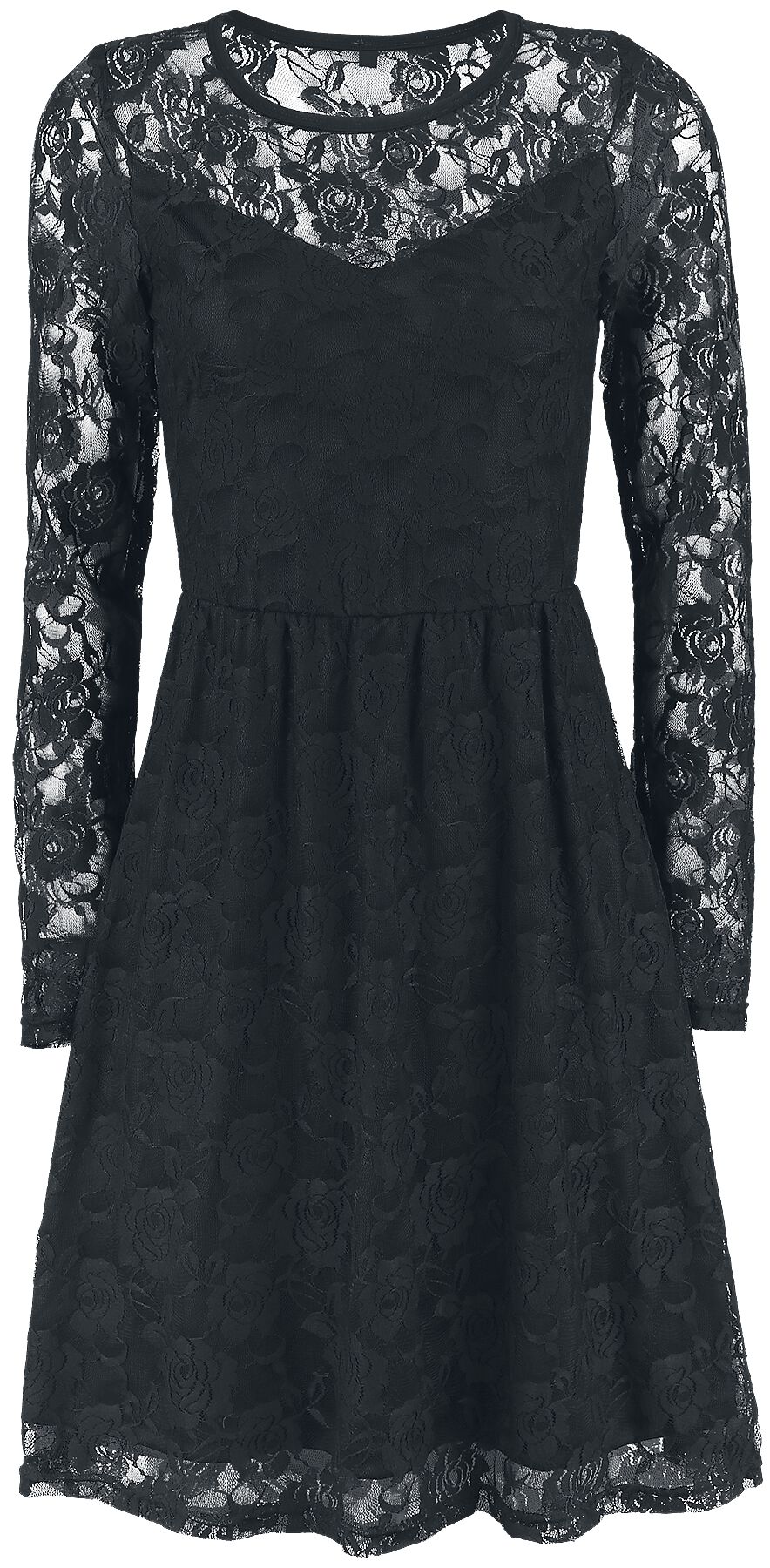 Gothicana by EMP Lace Dress Kurzes Kleid schwarz in 3XL