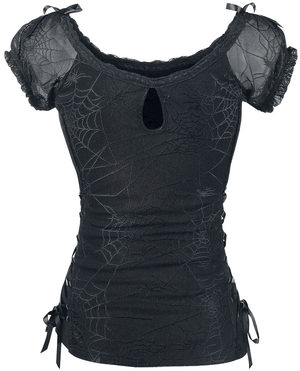 Banned Alternative - Gothic T-Shirt - Spider - M bis 4XL - für Damen - Größe XXL - schwarz