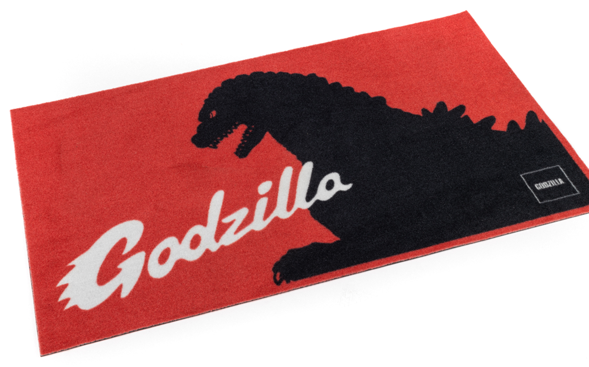 Godzilla Silhouette Fußmatte rot
