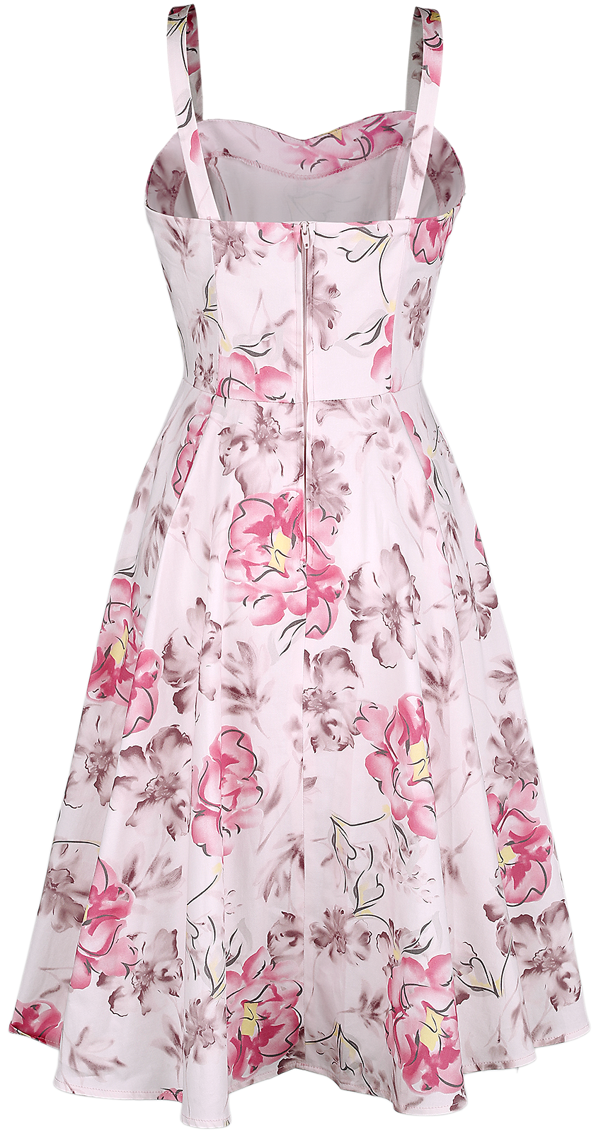 H&R London Catherine Floral Swing Dress Mittellanges Kleid multicolor