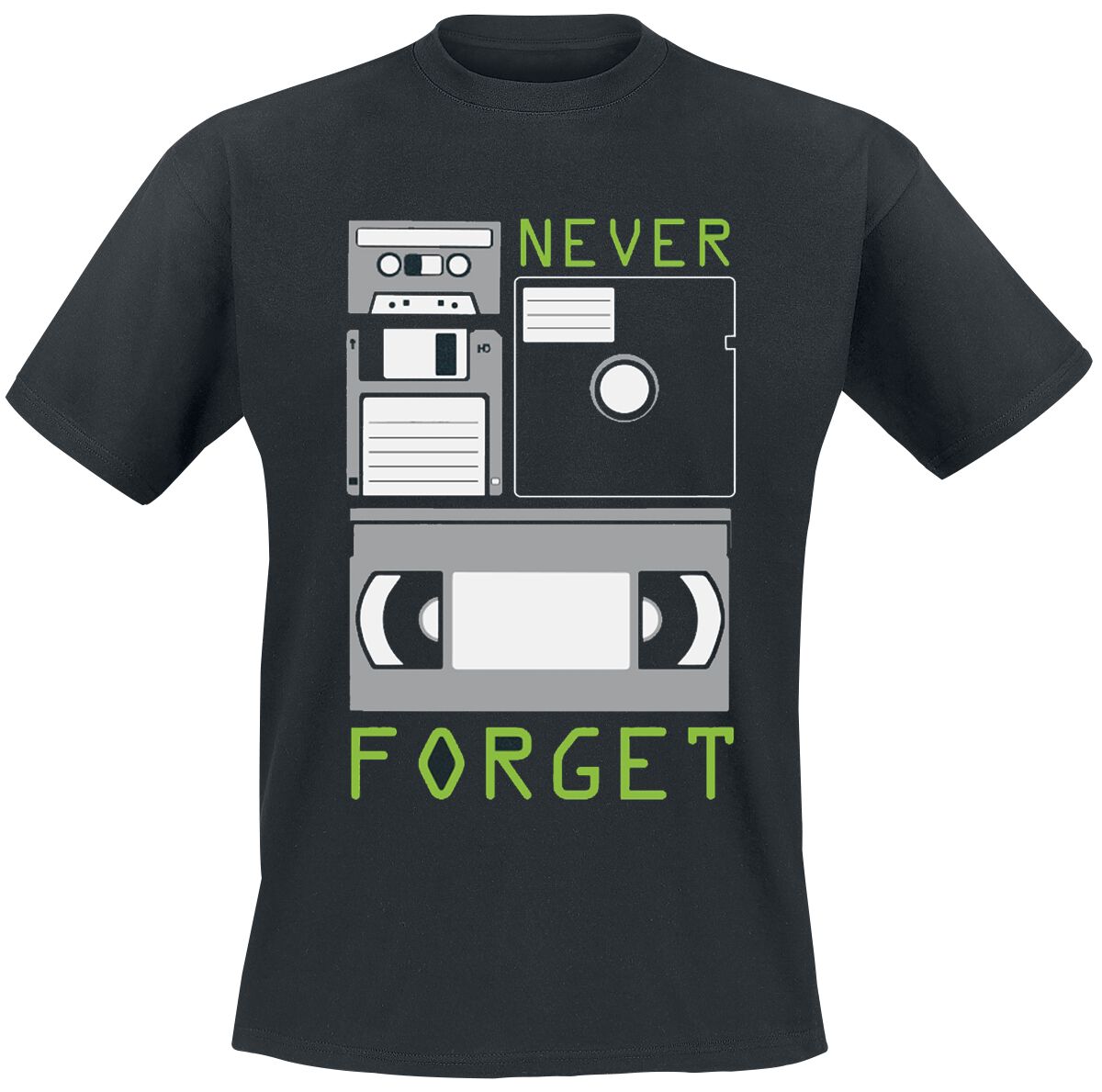 Sprüche T-Shirt - Never Forget - M bis 3XL - für Männer - Größe 3XL - schwarz