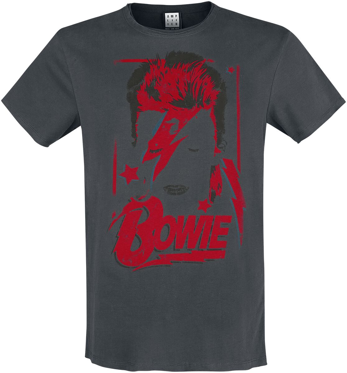 David Bowie Amplified Collection – Aladdin Sane T-Shirt charcoal David Bowie Amplified Collection – Aladdin Sane T-Shirt charcoal