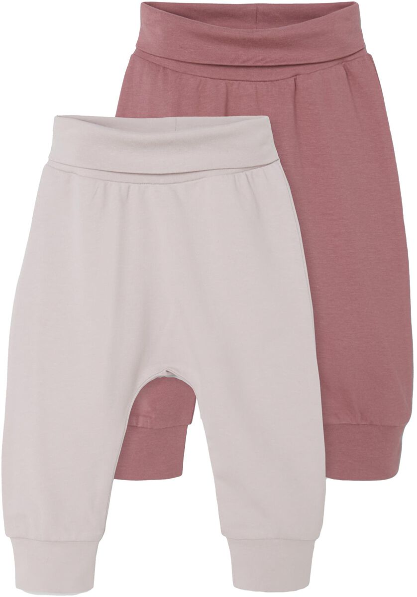 Pantalon en toile de name it - Omolus 2er Pack - 56 à 74 - pour Femme - blanc cassé/rose