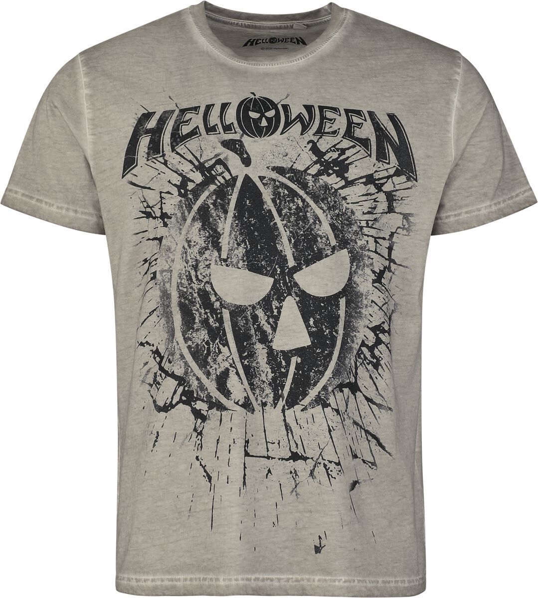 Helloween T-Shirt - Broken Pumkin - S bis 4XL - für Männer - Größe L - grau  - EMP exklusives Merchandise!