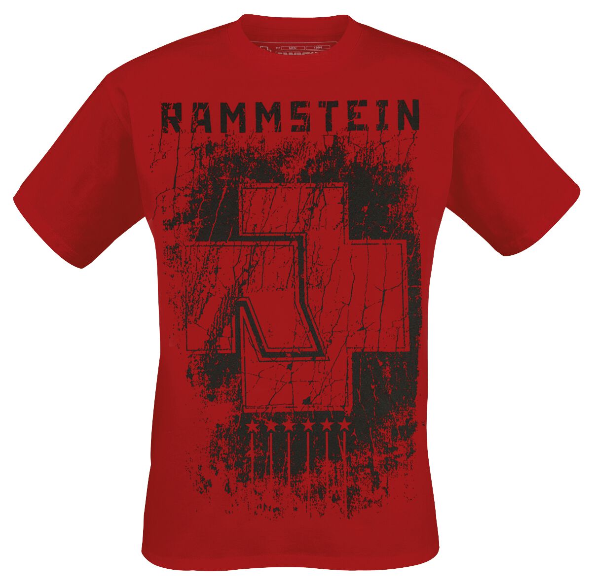 Rammstein T-Shirt - 6 Herzen - S bis XXL - für Männer - Größe L - rot  - Lizenziertes Merchandise!