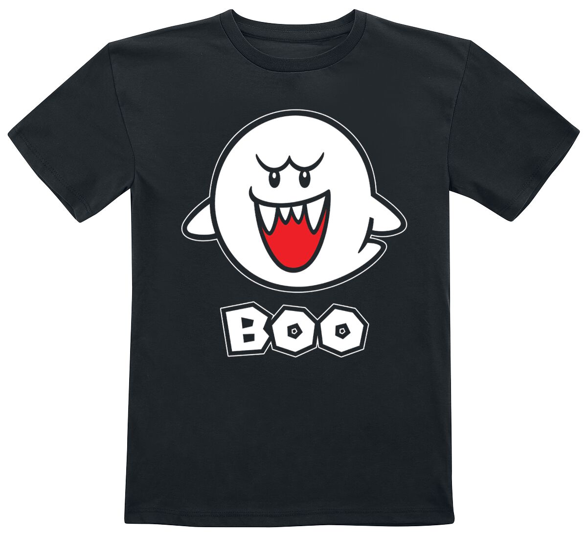 T-shirt Gaming de Super Mario - Enfants - Boo - 116 à 152 - pour filles & garçonse - noir