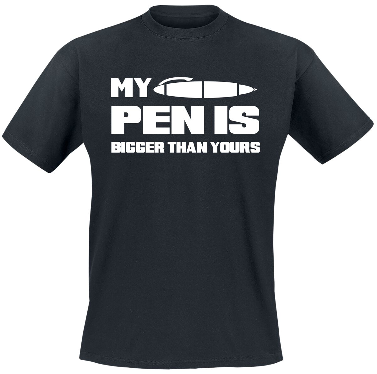 Sprüche T-Shirt - My Pen Is Bigger Than Yours - L bis 3XL - für Männer - Größe XXL - schwarz