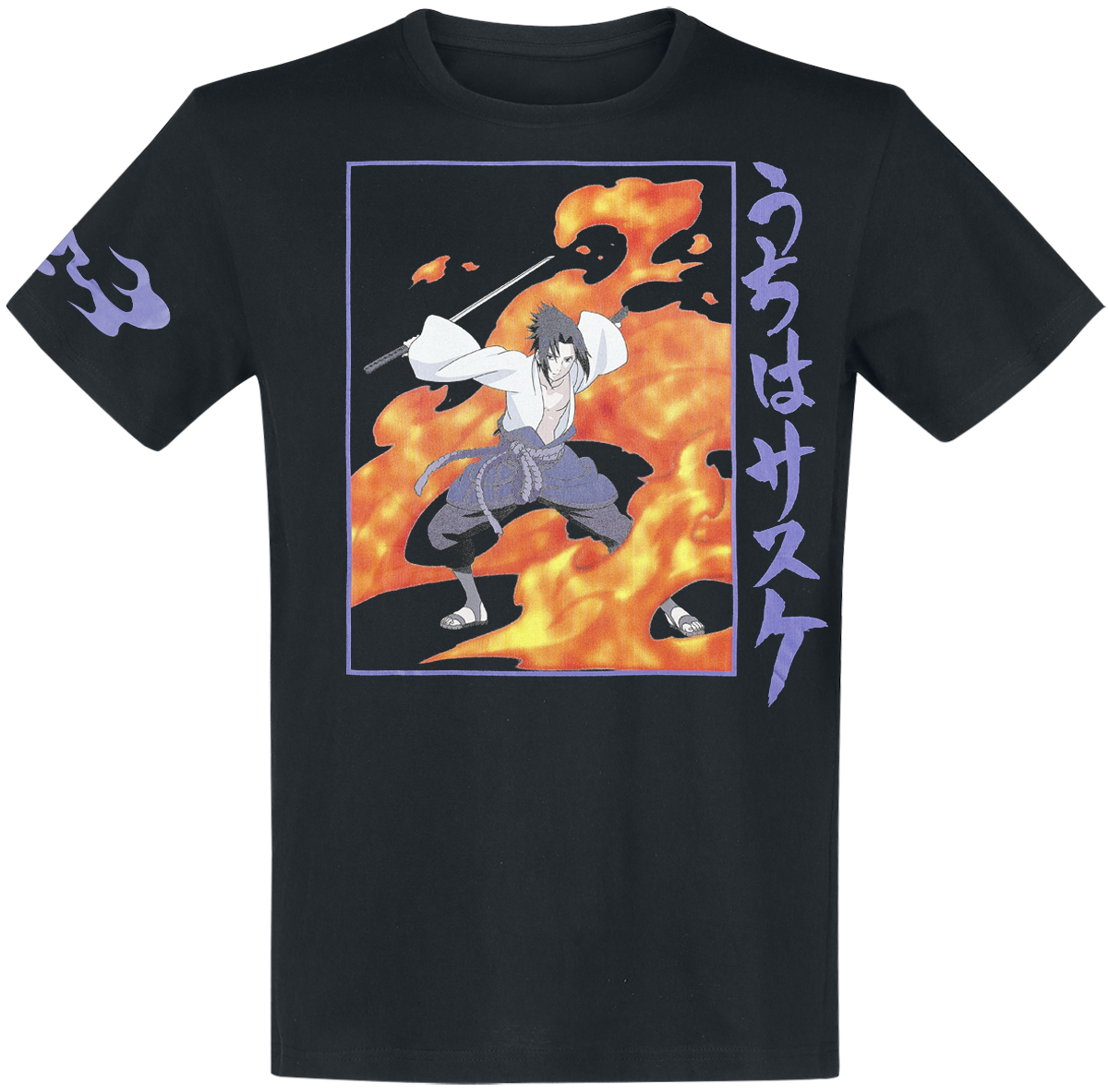 Naruto - Sasuke - T-Shirt - schwarz