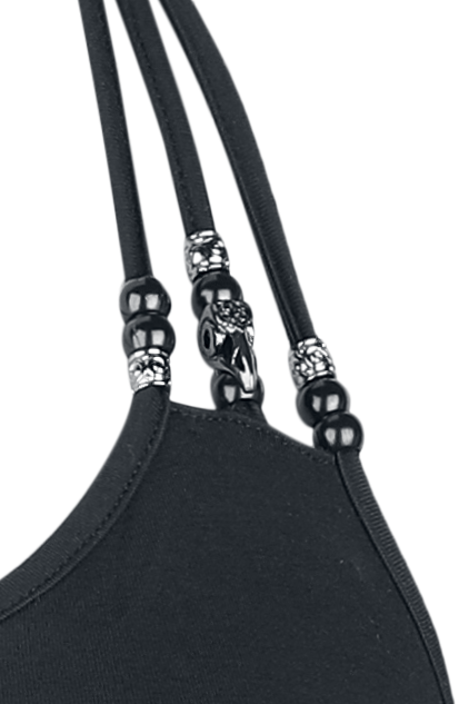 Thumbnail - Black Premium by EMP Essential Top mit Perlen Neckholder schwarz in XL