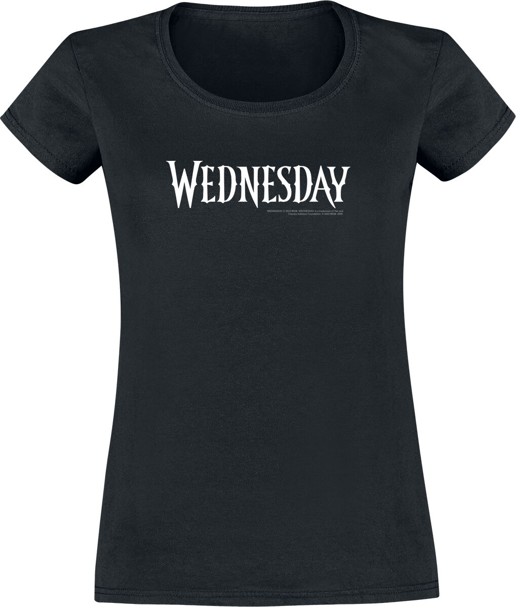 T-Shirt Manches courtes de Wednesday - S à XXL - pour Femme - noir