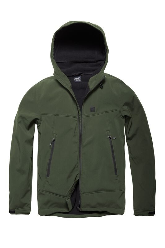 Vintage Industries Alford Softshell Übergangsjacke oliv in L