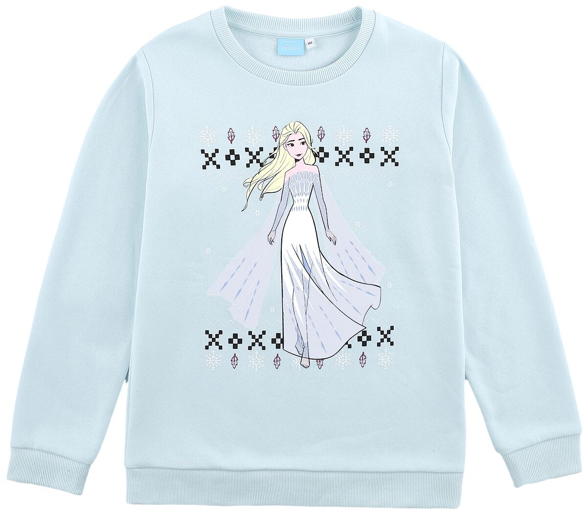 Sweat-Shirt Disney de La Reine Des Neiges - Enfants - Elsa - 110/116 à 158/164 - pour filles - bleu