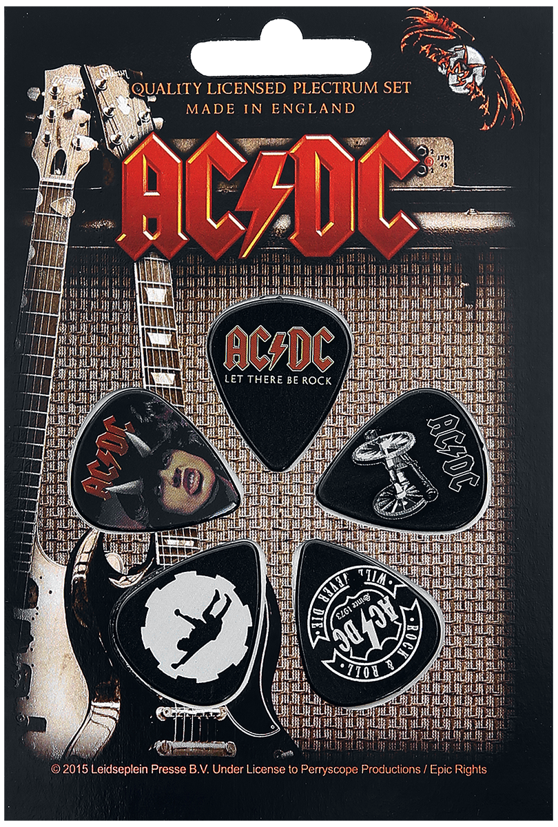 AC/DC - Highway / For Those / Let There - Plektren-Set - multicolor