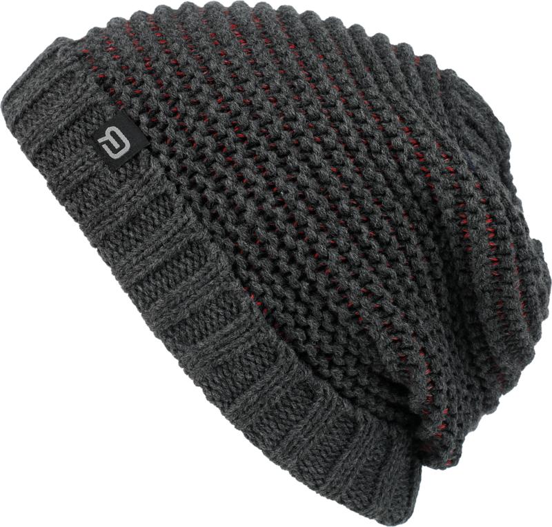 RED by EMP  Beanie - Snow and Cold - grey-red
