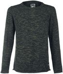 Melange Sweatshirt, Black Premium by EMP, Sweatshirt