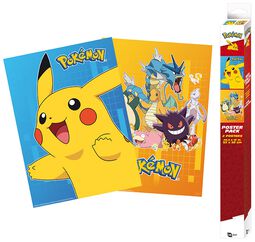 Personnages colorés, Pokémon, Poster