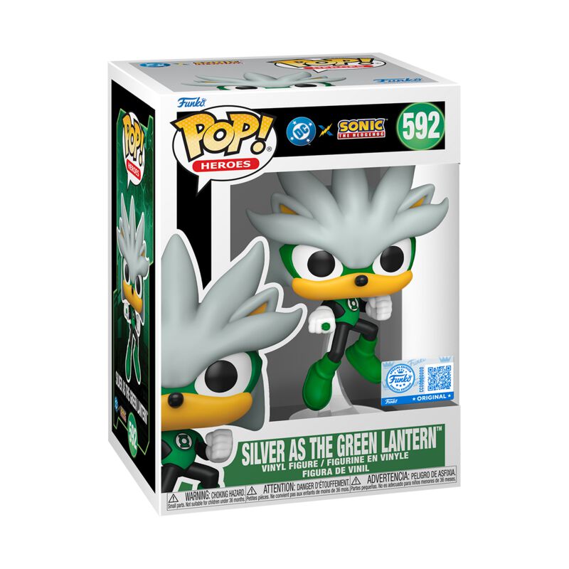 0889698889049 - Sonic x Justice League - Silver as The Green Lantern Vinyl Figur 592 Funko Pop! multicolor