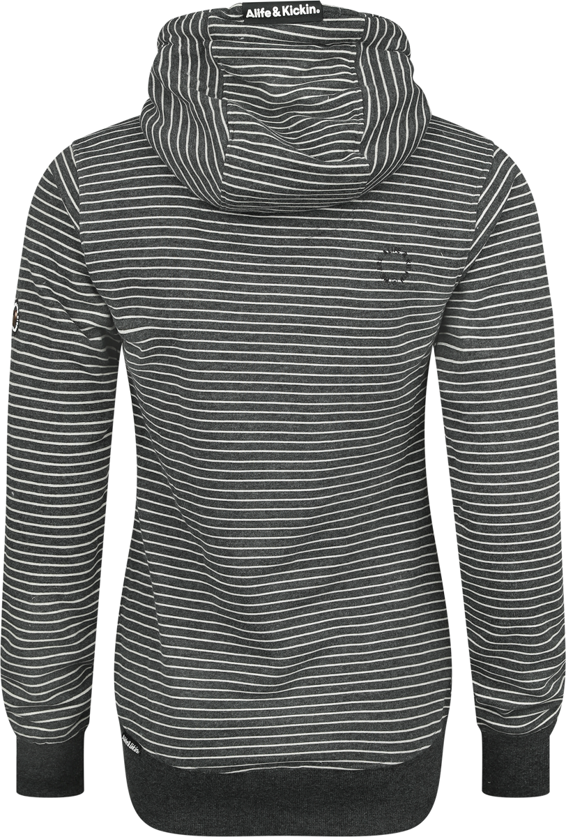 Alife and Kickin Kapuzenpullover - SarahAK Z Hoodie - XS bis L - für Damen - Größe S - schwarz/weiß