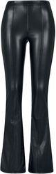 Ladies Synthetic Leather Flared Pants, Urban Classics, Kunstlederhose