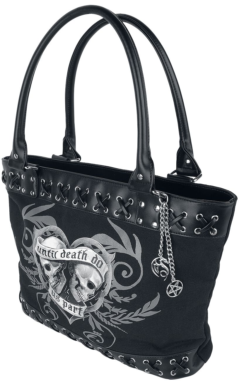 Gothicana x Anne Stokes Until Death Handbag black