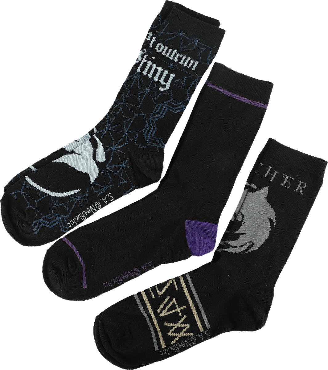 The Witcher - Gaming Socken - Destiny - EU39-42 bis EU43-46 - Größe EU 39-42 - multicolor  - EMP exklusives Merchandise!