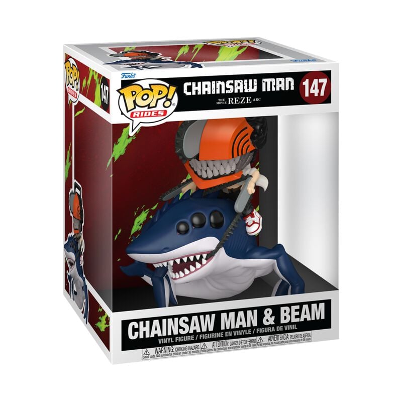 Chainsaw Man - Reze - Chainsaw Man & Beam (Pop! Ride Deluxe) Vinyl Figur 147 - Funko Pop! Figur - Funko Shop Deutschland - Lizenzierter Fanartikel