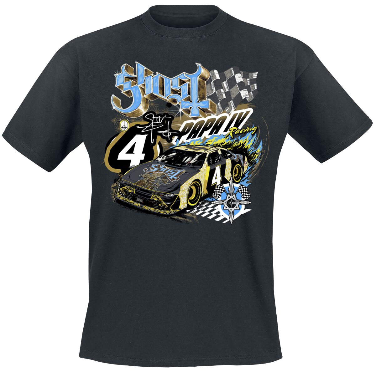 Ghost Papa 4 Racing T-Shirt schwarz in L