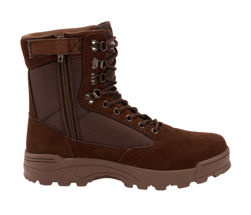 Brandit  Boot - Tactical Boots Zipper - for Men - brown