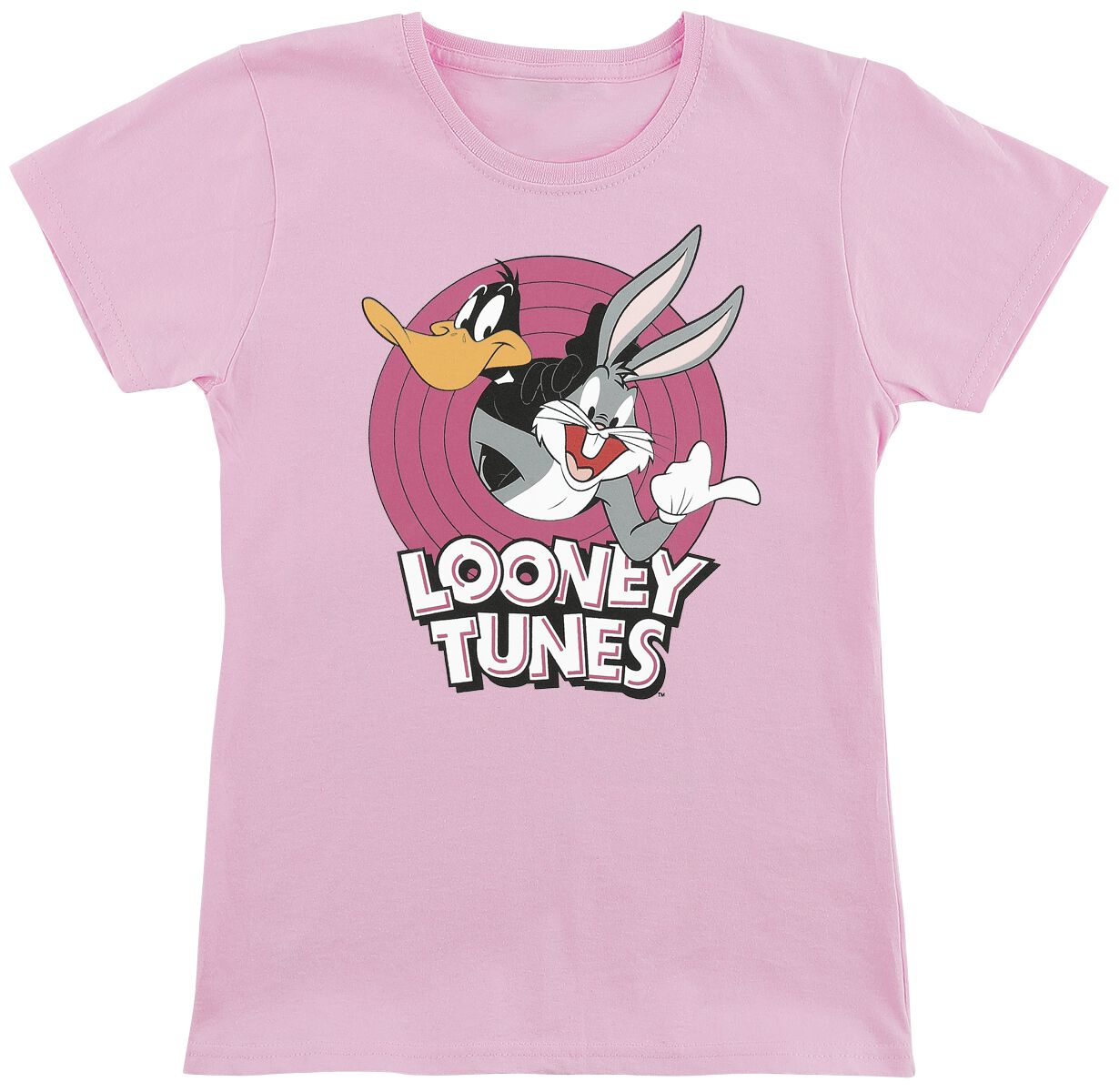 T-shirt de Looney Tunes - Kids - Bugs & Daffy - 104 à 152 - pour filles - rose clair