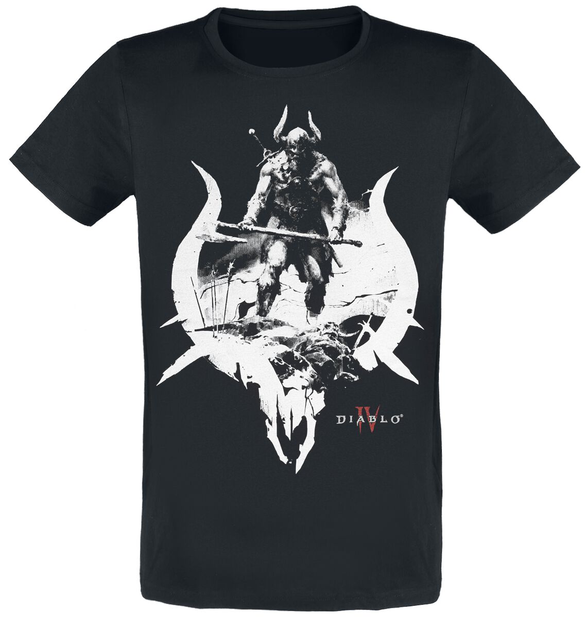Diablo - Gaming T-Shirt - 4 - Barbarian - S bis XXL - für Männer - Größe S - schwarz