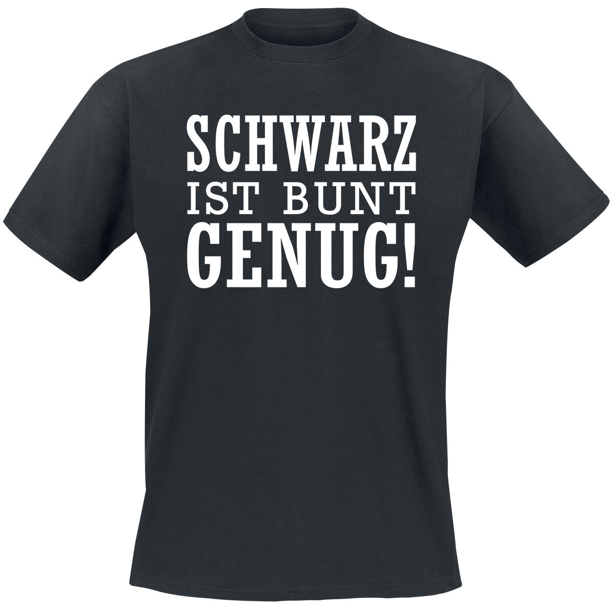 Sprüche Funshirt - Sprüche - Schwarz ist bunt genug T-Shirt schwarz