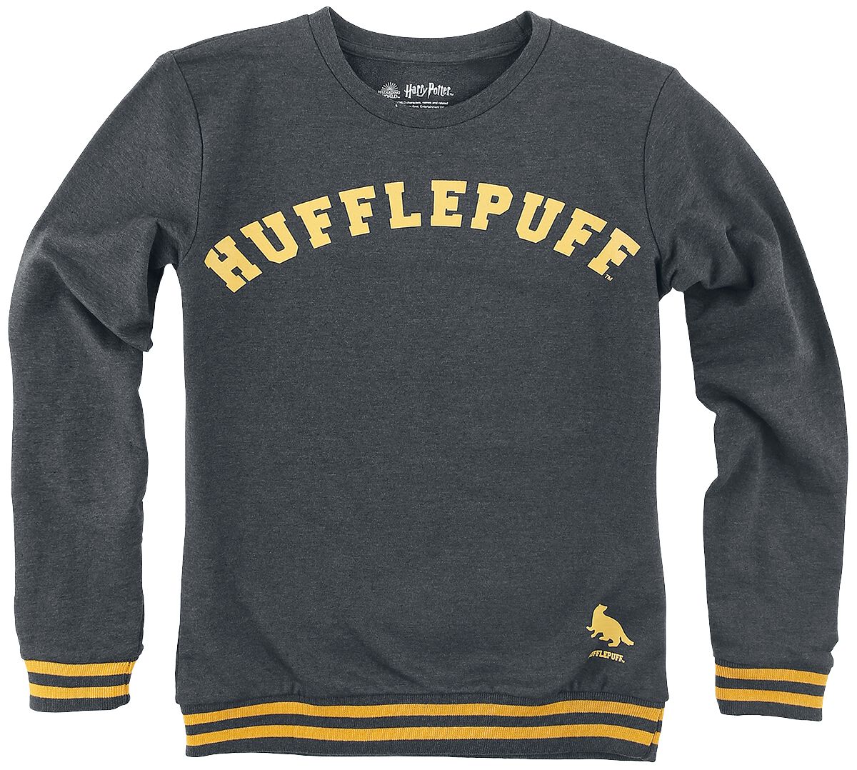 Harry Potter Kids – Hufflepuff Sweatshirt anthrazit meliert