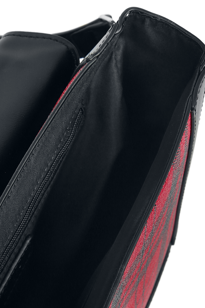 Banned Retro Lady Prim Handtasche schwarz rot