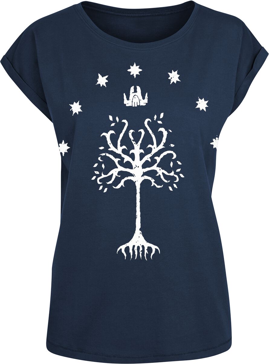 Image of T-Shirt di Il Signore Degli Anelli - Tree Of Gondor - S a XXL - Donna - blu scuro