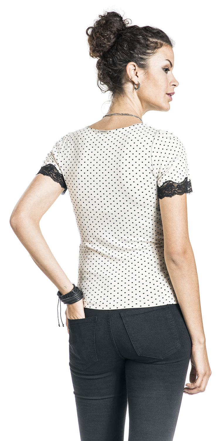 Vive Maria Chicago Girl Shirt T-Shirt creme schwarz