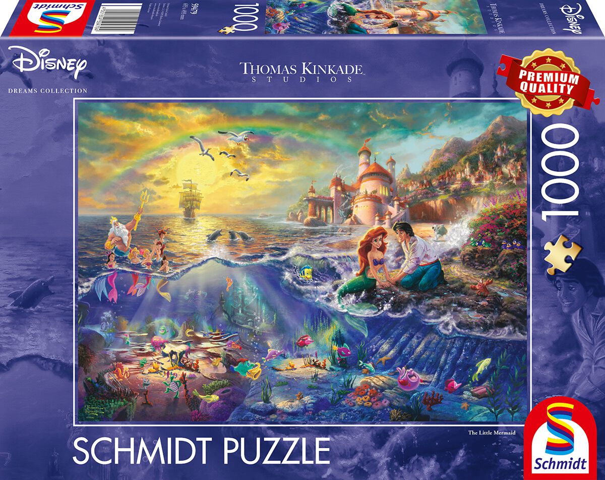 Image of Puzzle Disney di The Little Mermaid - Thomas Kinkade Studios - Ariel - Unisex - multicolore