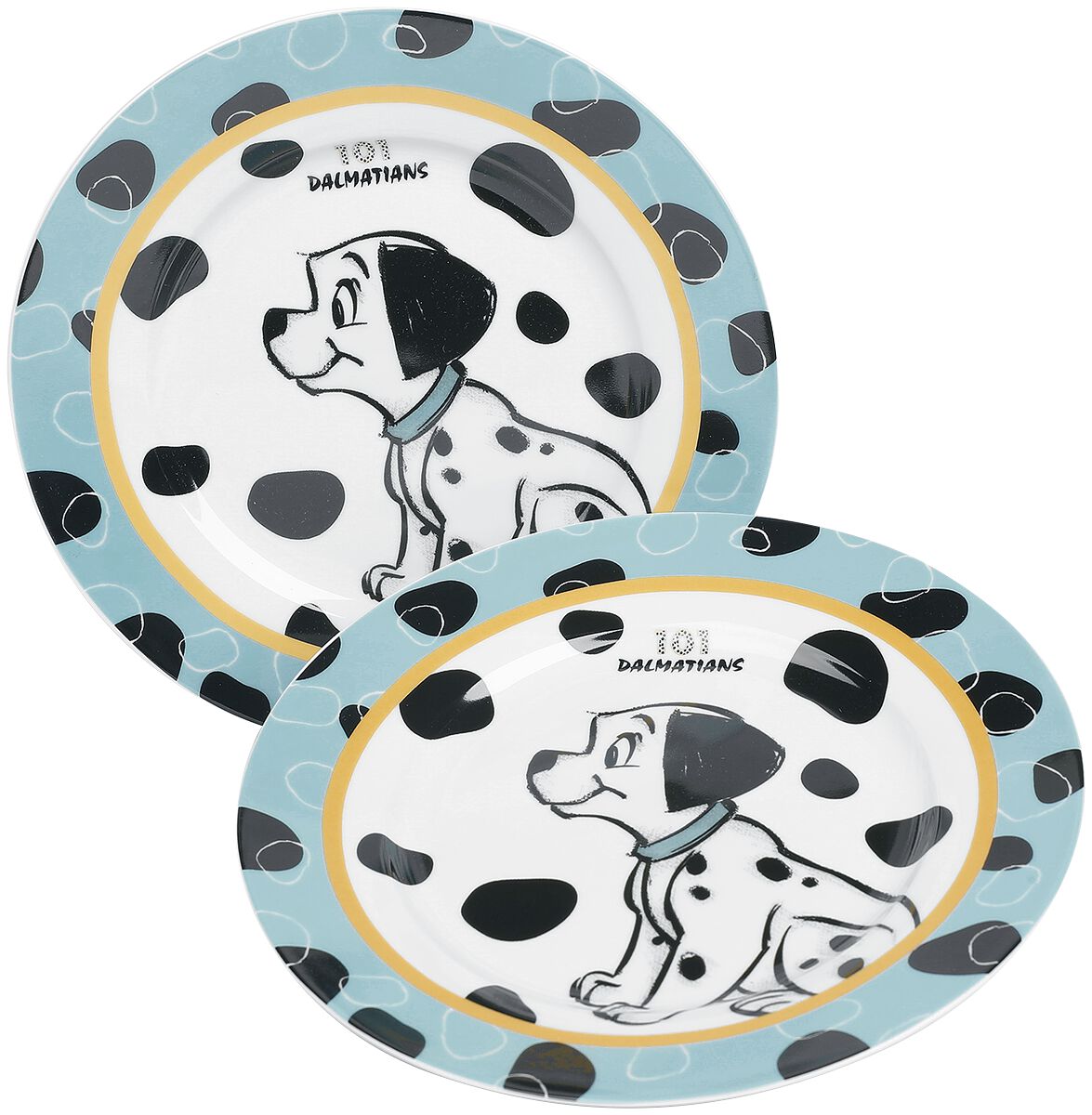 Assiette Disney de Les 101 Dalmatiens - Teller-Set - pour Unisexe - multicolore