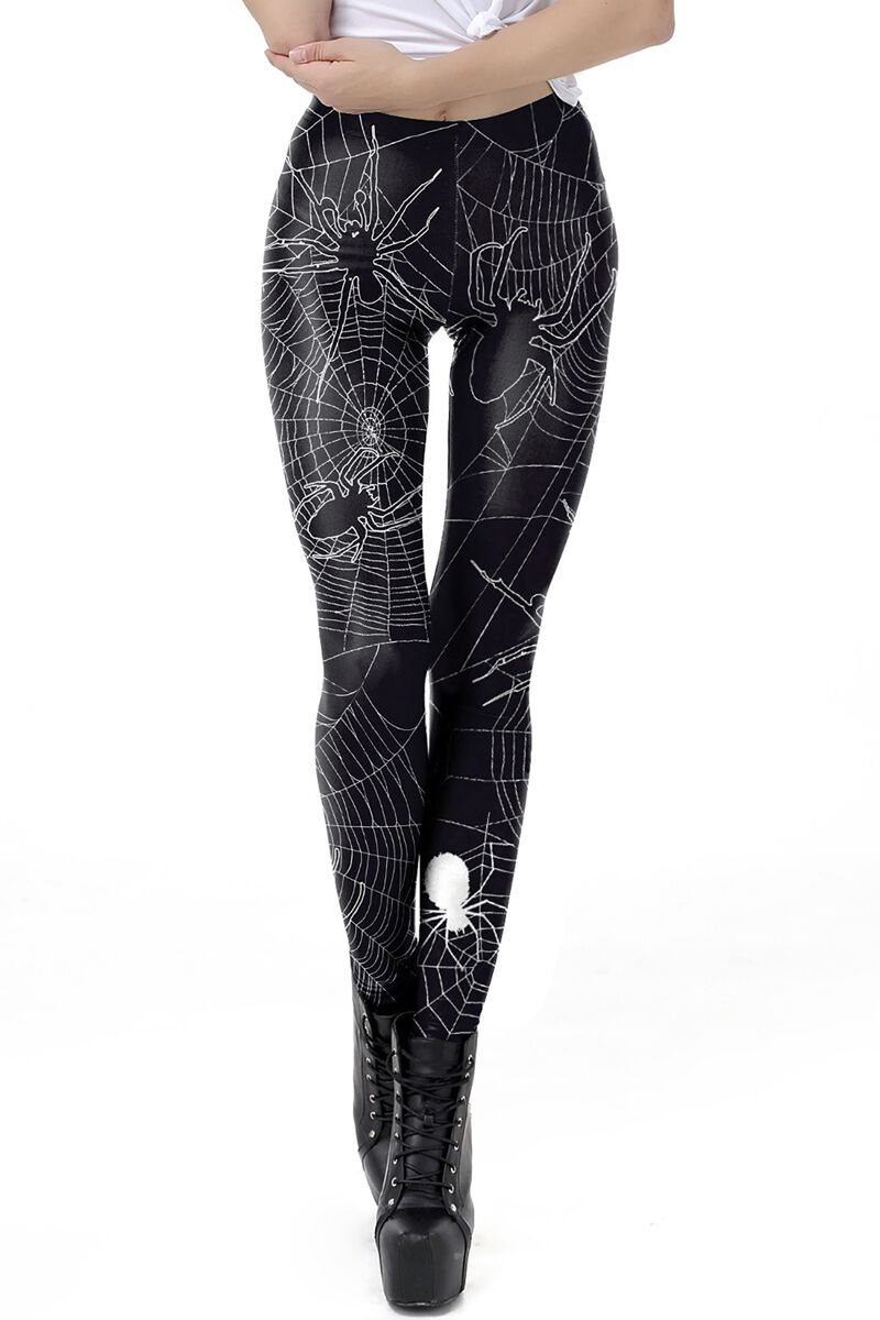 Image of Leggings Gothic di Ocultica - Spider leggings - S a XXL - Donna - nero