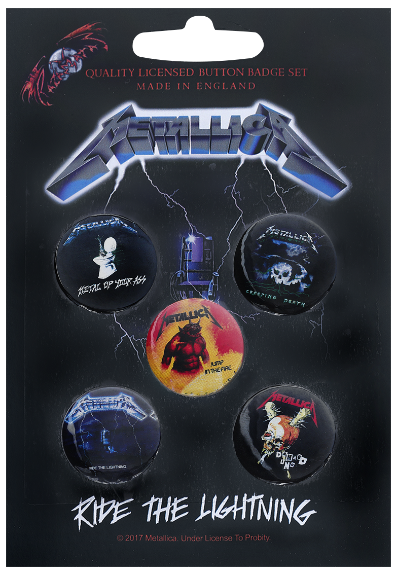 Metallica - Ride The Lightning - Button - multicolor